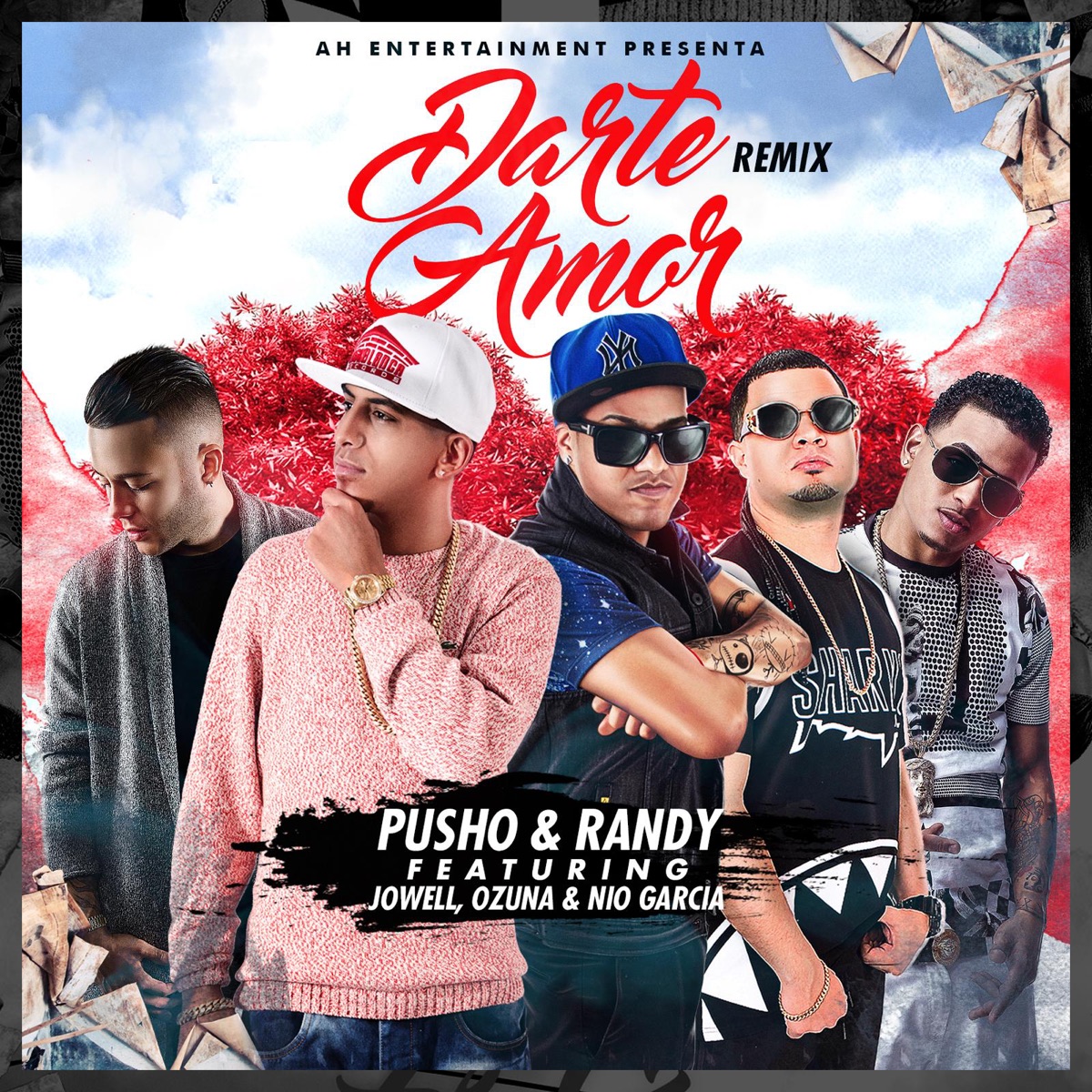 Darte Amor (Remix) [feat. Ozuna, Jowell & Nio Garcia] - Single by Pusho & Randy album cover