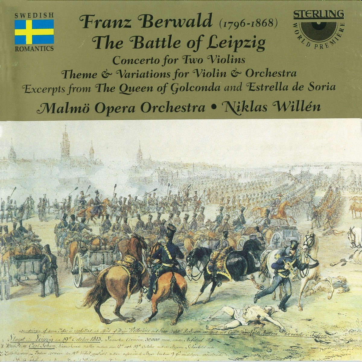 Berwald: The Battle of Leipzig by Malmö Opera Orchestra, Niklas Willén, Johannes Lorstad & Andreas Hagman album cover