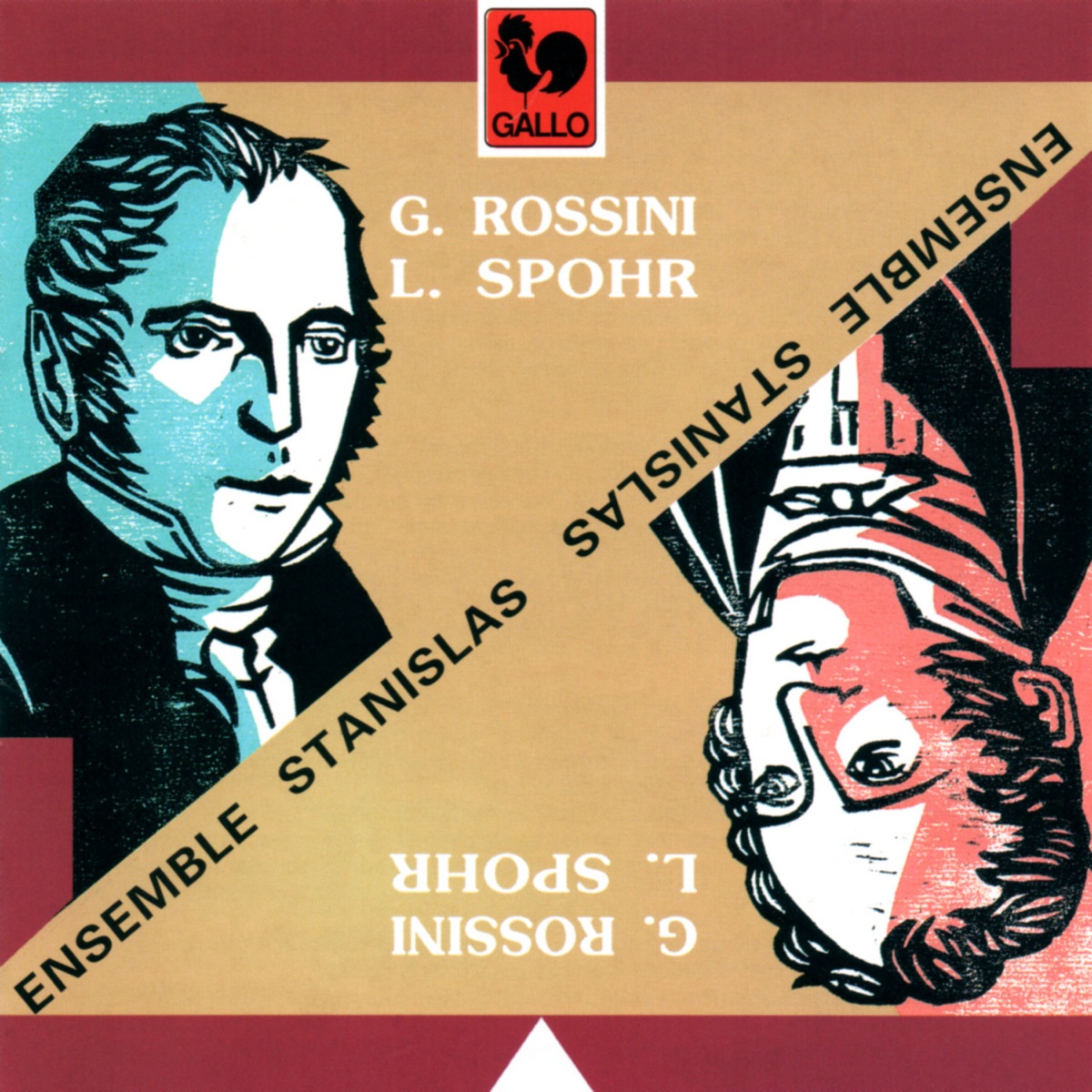 Stanislas Ensemble plays Rossini & Spohr by Laurent Causse, Gee Lee, Paul Fenton, Jean de Spengler, Eric Costa, Jacques Libouban, Pierre Colombain, Philippe Moinet, Pierre Riffault, Nicolas Tacchi, Jérôme Guichard, Beatrice Huvenne & Ensemble Stanislas album cover