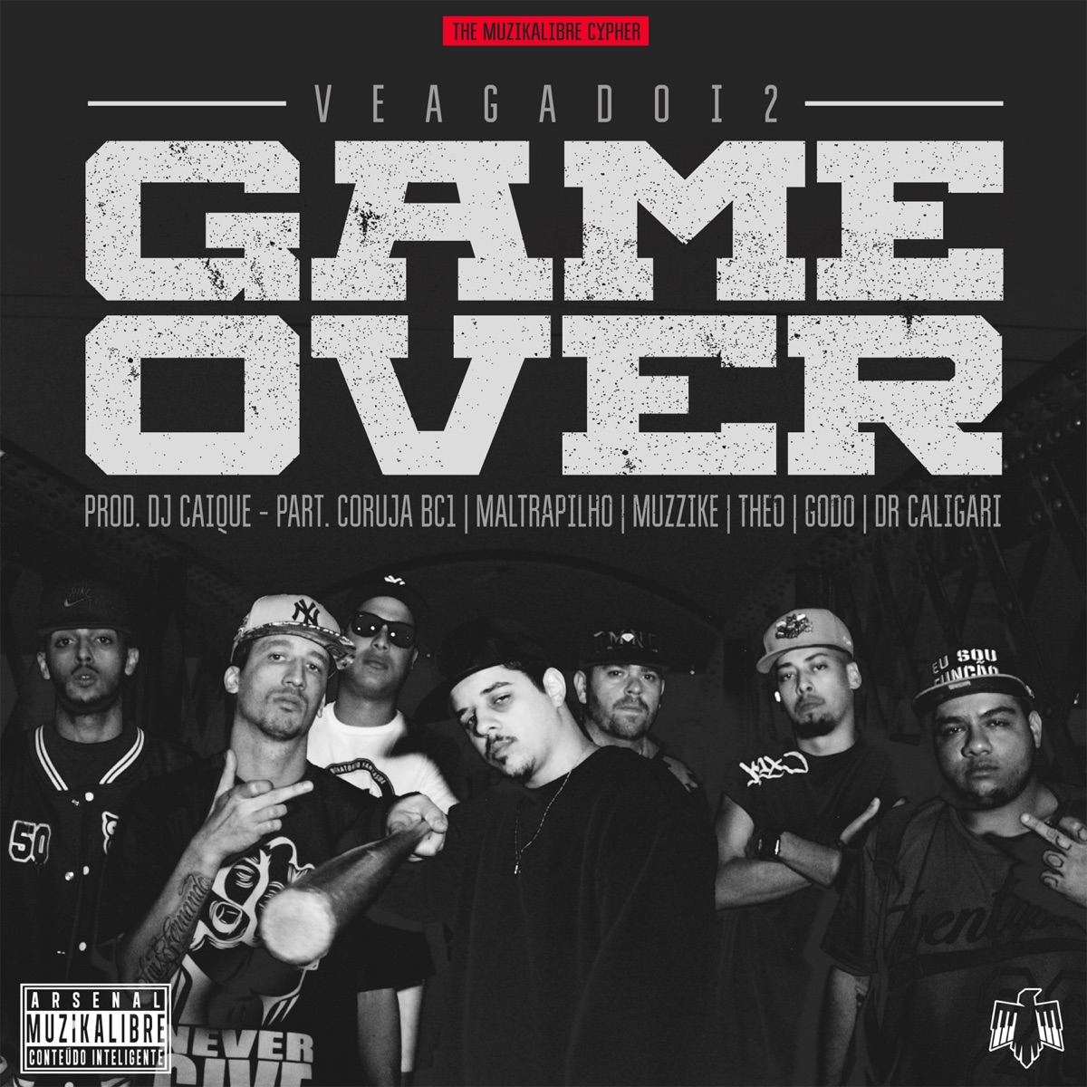 Game Over - Single (feat. Coruja Bc1, Maltrapilho, Muzzike, Théo, Godo & Dr Caligari) - Single by Veagadoiz album cover