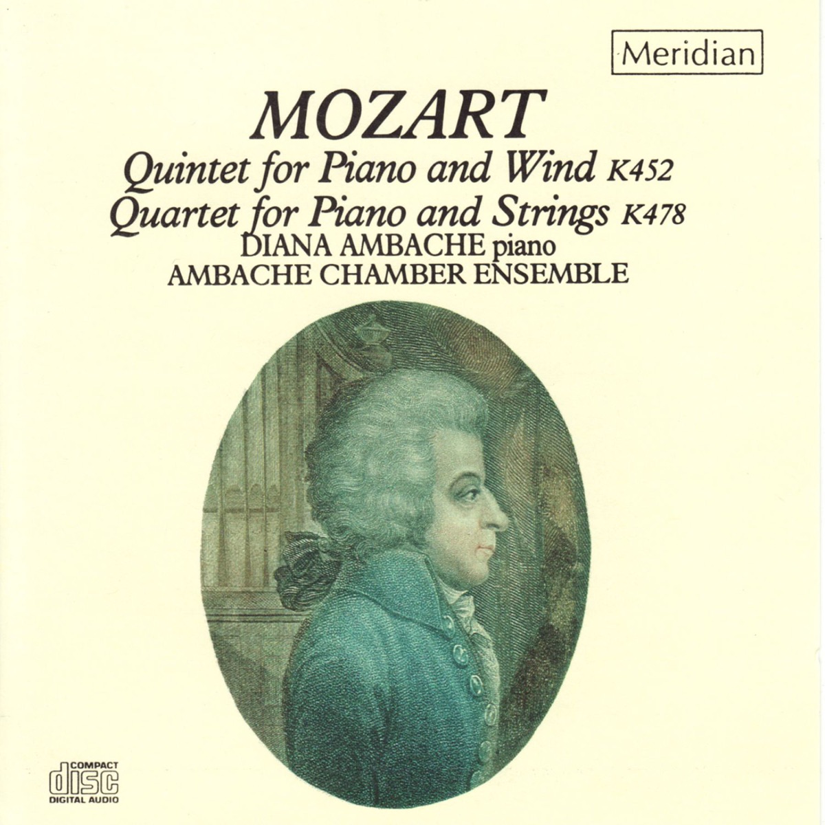Mozart: Quintet for Piano and Wind - Quartet for Piano and Strings by Diana Ambache & Ambache Chamber Ensemble album cover