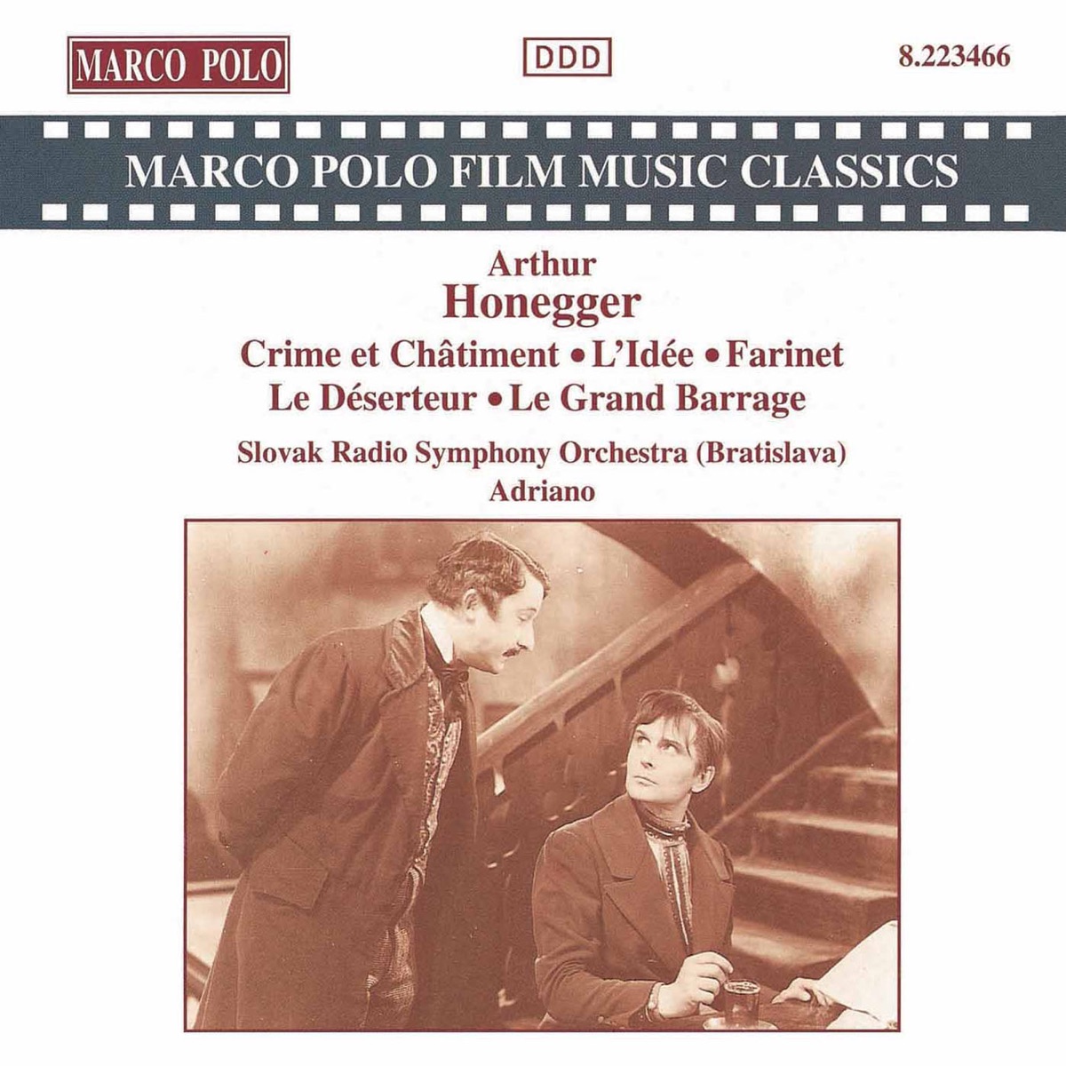 Honegger: Film Music Classics by Adriano, Symfonický orchester Slovenského rozhlasu & Jacques Tchamkerten album cover