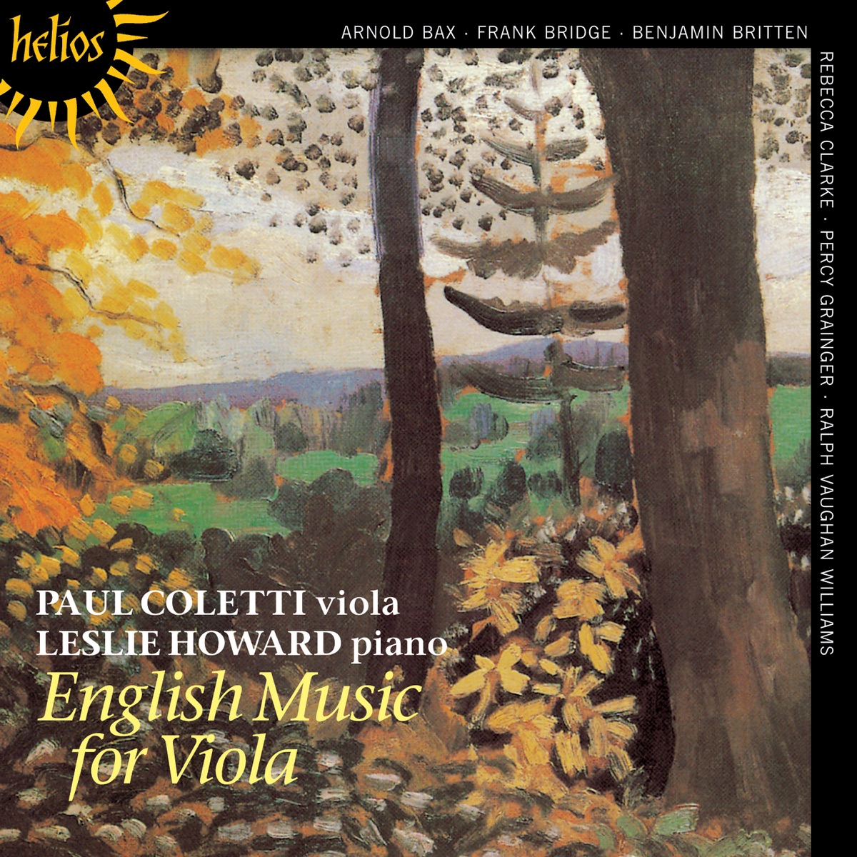 English Music for Viola by Paul Coletti & Leslie Howard album cover
