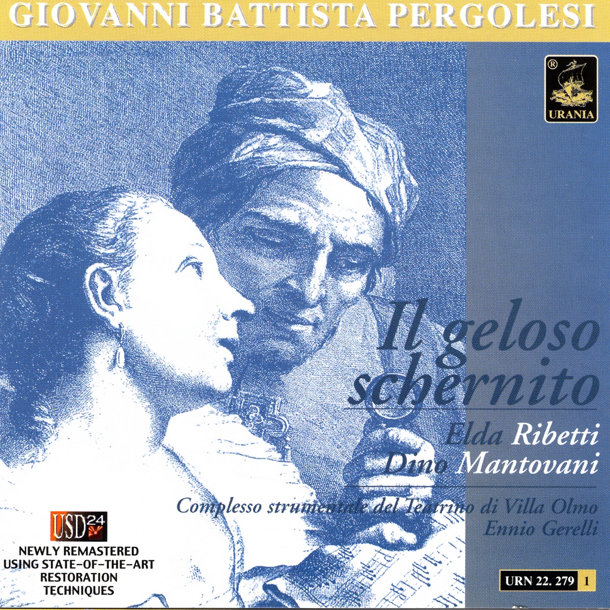 Pergolesi: Il geloso schernito by Compagnia del Teatro Musicale da Camera di Villa Olmo, Orchestra Sinfonica di Torino della RAI, Ennio Gerelli, Max Rudolf, Elda Ribetti & Dino Montovani album cover