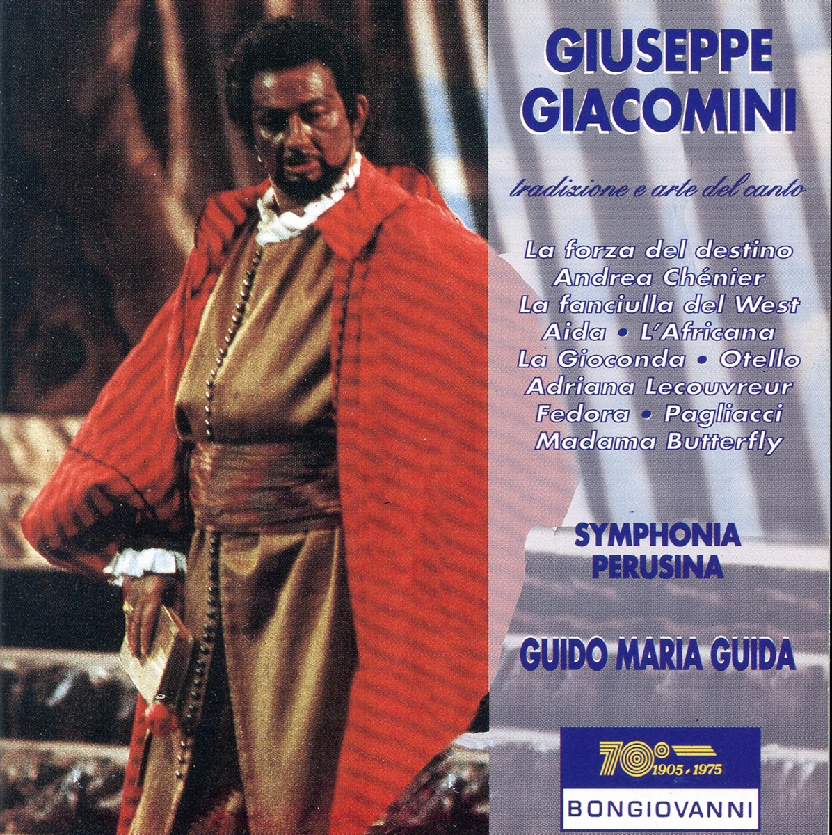 Tradizione e arte del canto by Giuseppe Giacomini, Symphonia Perusina & Guido Maria Guida album cover