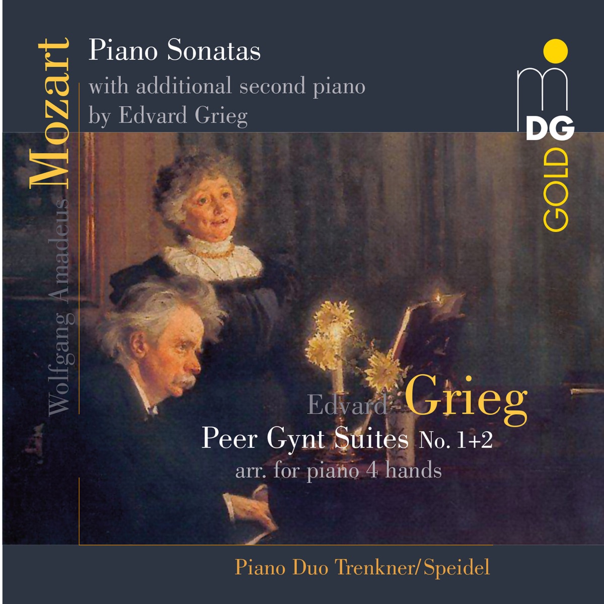 Mozart: Sonatas (Arranged for Two Pianos by Edvard Grieg) - Grieg: Peer Gynt Suite (Arranged for Piano 4 Hands) by Piano Duo Trenkner/Speidel album cover