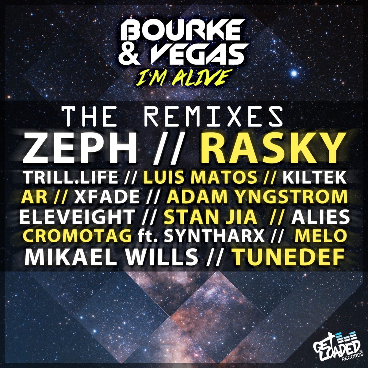 I'm Alive - The Remixes by Bourke & VEGAS album cover