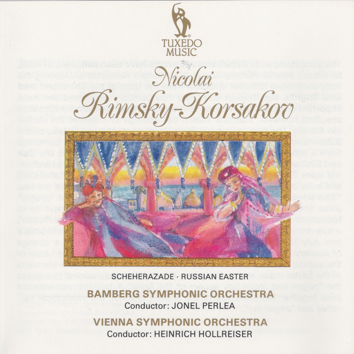 Rimsky-Korsakov: Scheherazade & Russian Easter by Vienna Philharmonic, Heinrich Hollreiser, Bamberg Symphony Orchestra & Jonel Perlea album cover