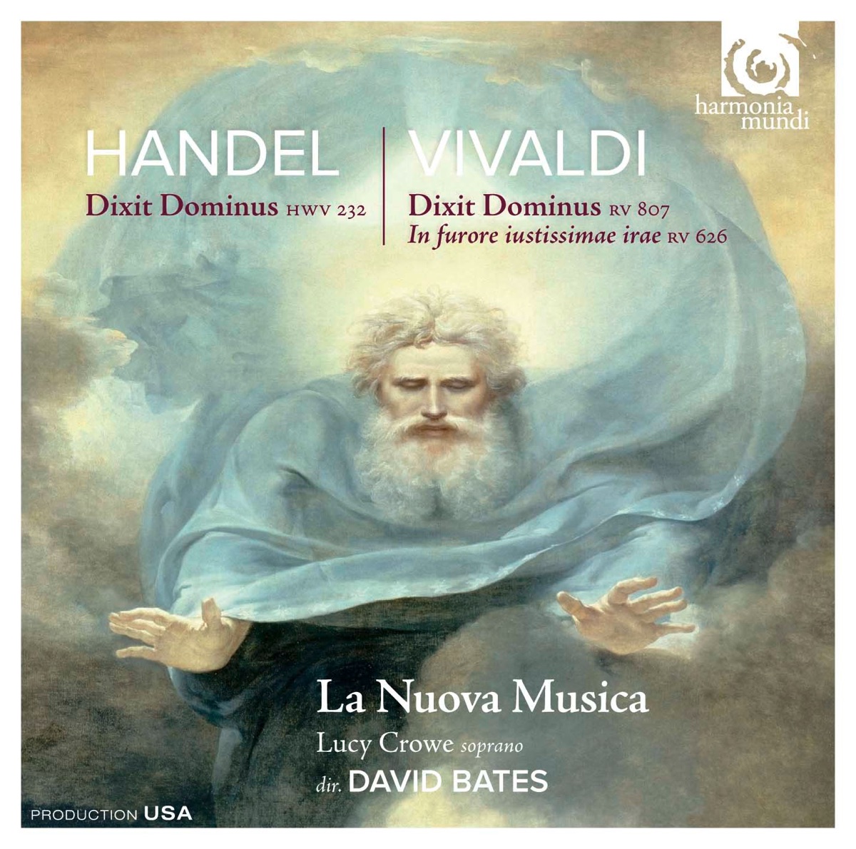 Handel: Dixit Dominus - Vivaldi: Dixit Dominus, In furore iustissimae irae by La Nuova Musica & Lucy Crowe album cover