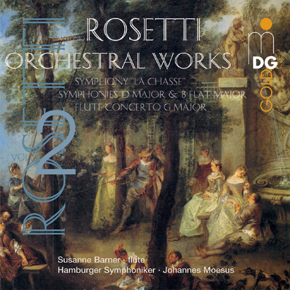Rosetti: Orchestral Works, Vol. 2 by Susanne Barner, Johannes Moesus & Hamburg Symphony album cover