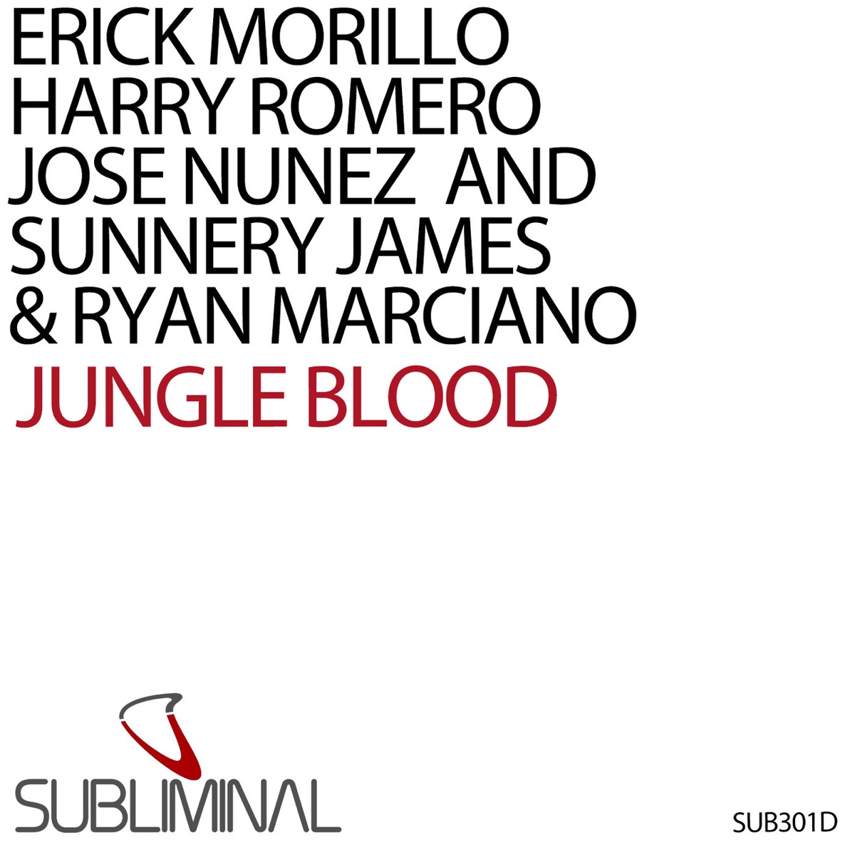 Jungle Blood - Single by Erick Morillo, Jose Nunez, Sunnery James & Ryan Marciano & Harry Romero album cover