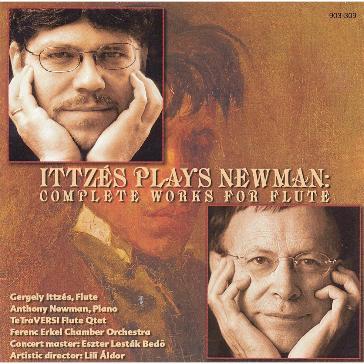 Ittzes Plays Newman by Gergely Ittzés, TeTraVERSI Flute Quartet & Ferenc Erkel Chamber Orchestra album cover
