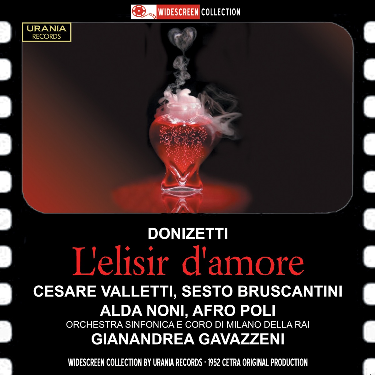 Donizetti: L'elisir d'amore by Alda Noni, Cesare Valletti, Bruna Rizzoli, Afro Poli, Sesto Bruscantini, Coro de Milano della RAI, Orchestra Sinfonica Nazionale della RAI di Milano & Gianandrea Gavazzeni album cover