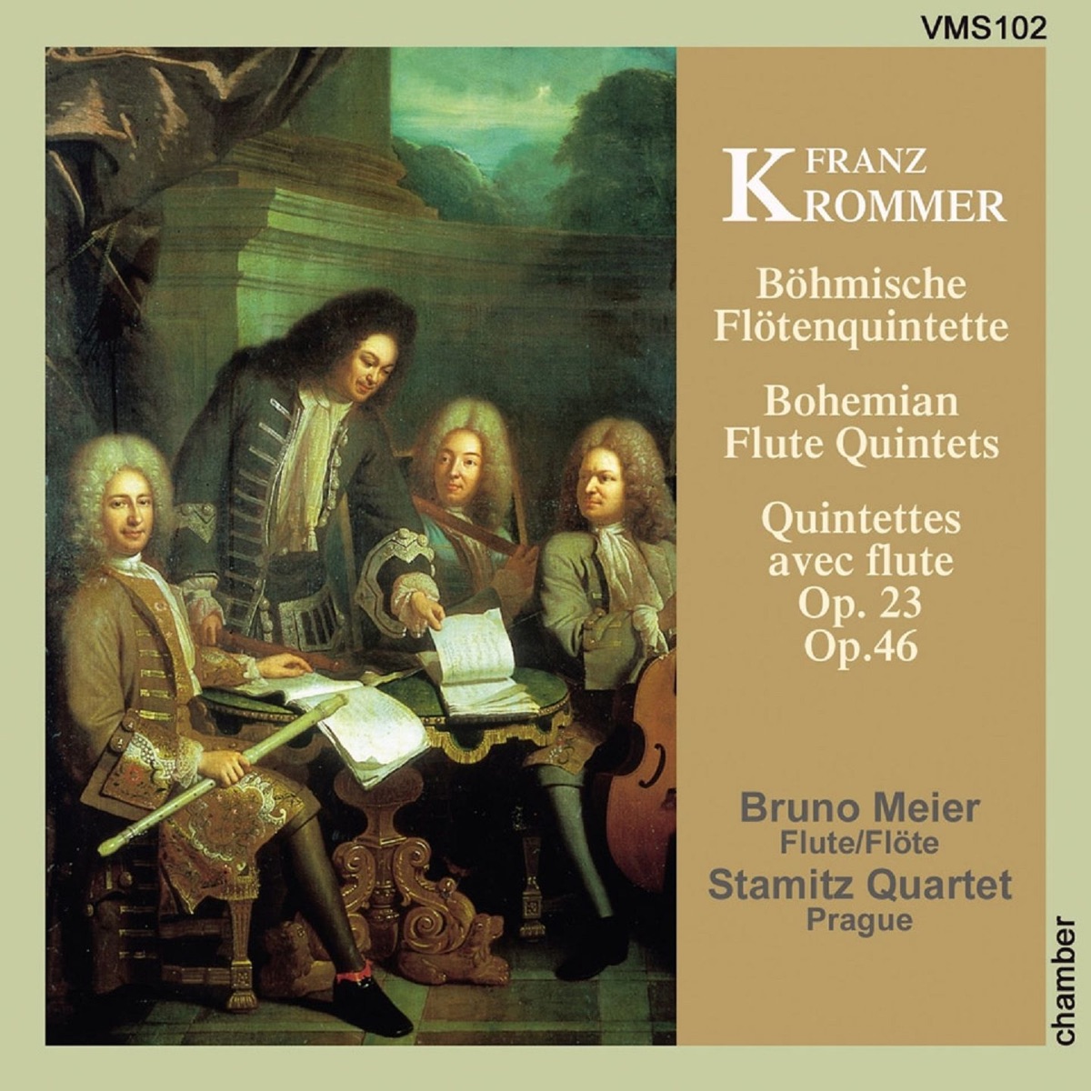 Krommer: Bohemian Flute Quintets by Bruno Meier & Stamitz Quartet Prague album cover