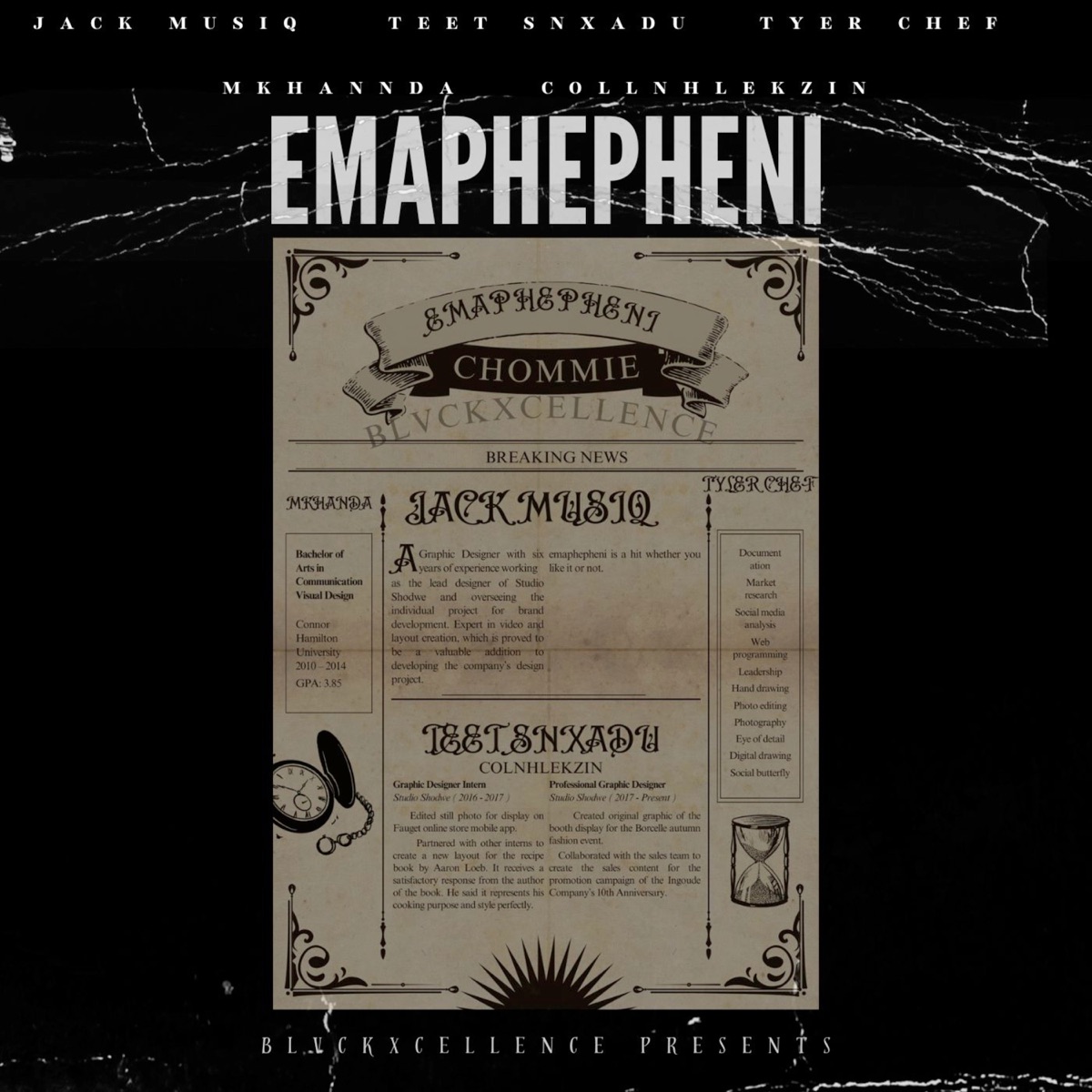 Emaphepheni (Chommie) [feat. Collnhlekzin, Mkhanda & Mkhandah] - Single by Jack Musiq, Teet Snxadu & Tyler Chef album cover