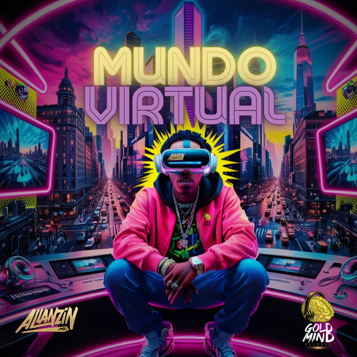 Mundo Virtual - Single by Mc Allanzin, SouDG & Gold Mind Records album cover