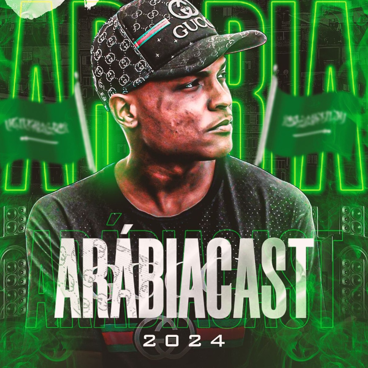 Arabiacast 2024 - EP by DJ JR DA MANGUEIRINHA, Mc Leon, Mc JD do Rasta, MC MONIK DO PIX, Mc Henry, MC ALLAN DA VILA & MC Carioca album cover