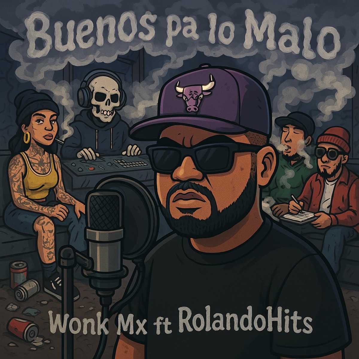 BUENOS PA LO MALO (feat. ROLANDO HITS) - Single by Wonk Mx album cover