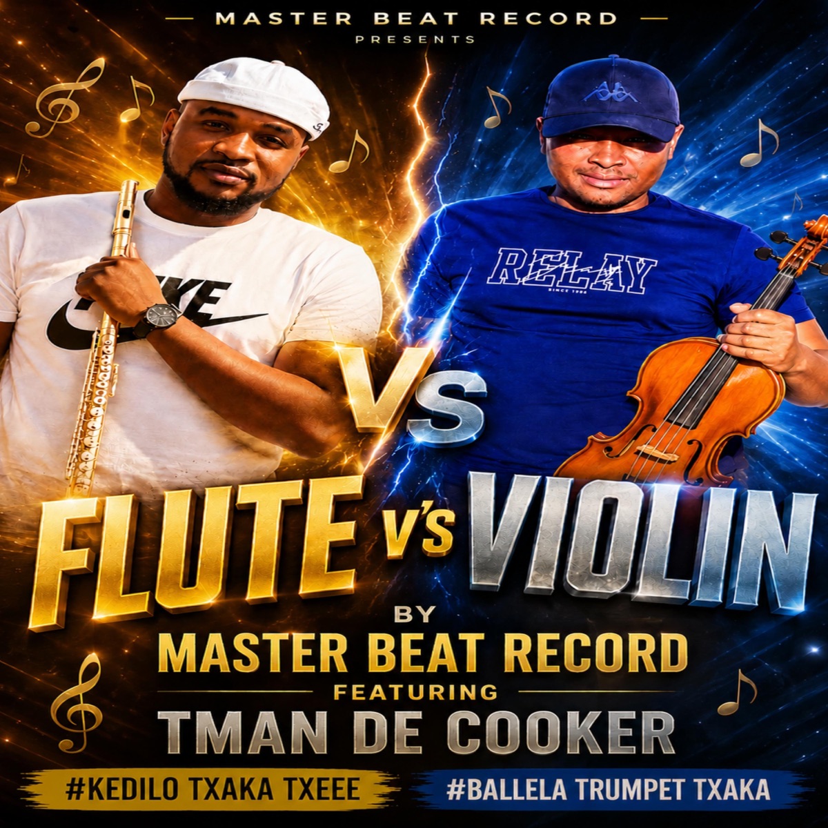 FLUTE V'S VIOLIN (feat. TMAN DE COOKER) - Single by Masterbeat album cover