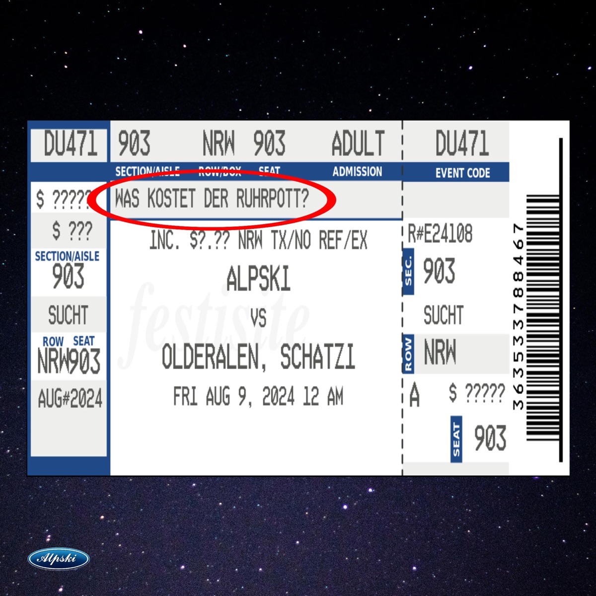 Was kostet der Ruhrpott? - Single by ALP 903 album cover