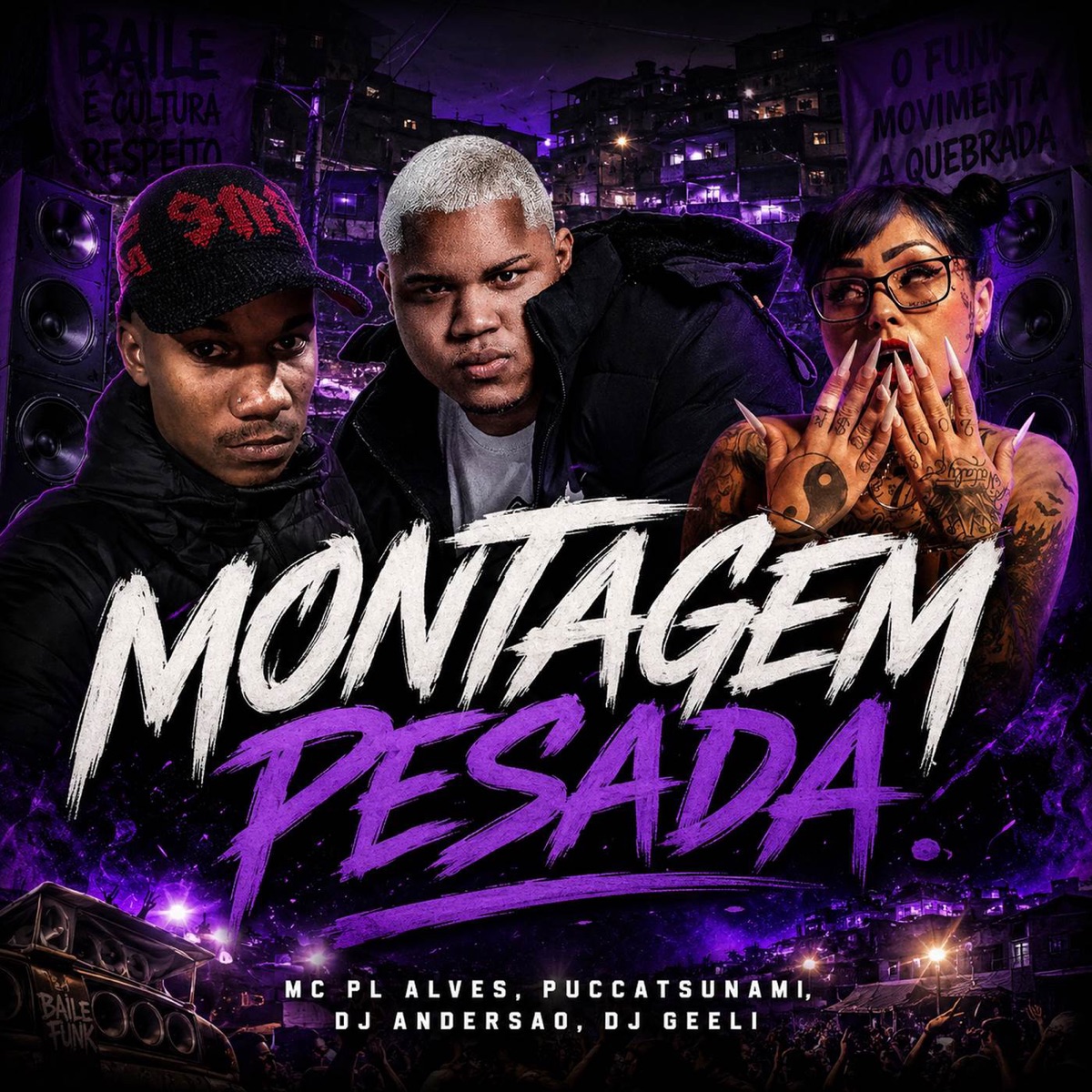 MONTAGEM PESADA - Single by Puccatsunami, Dj geéli, DJ ANDERSÃO & mc pl alves album cover