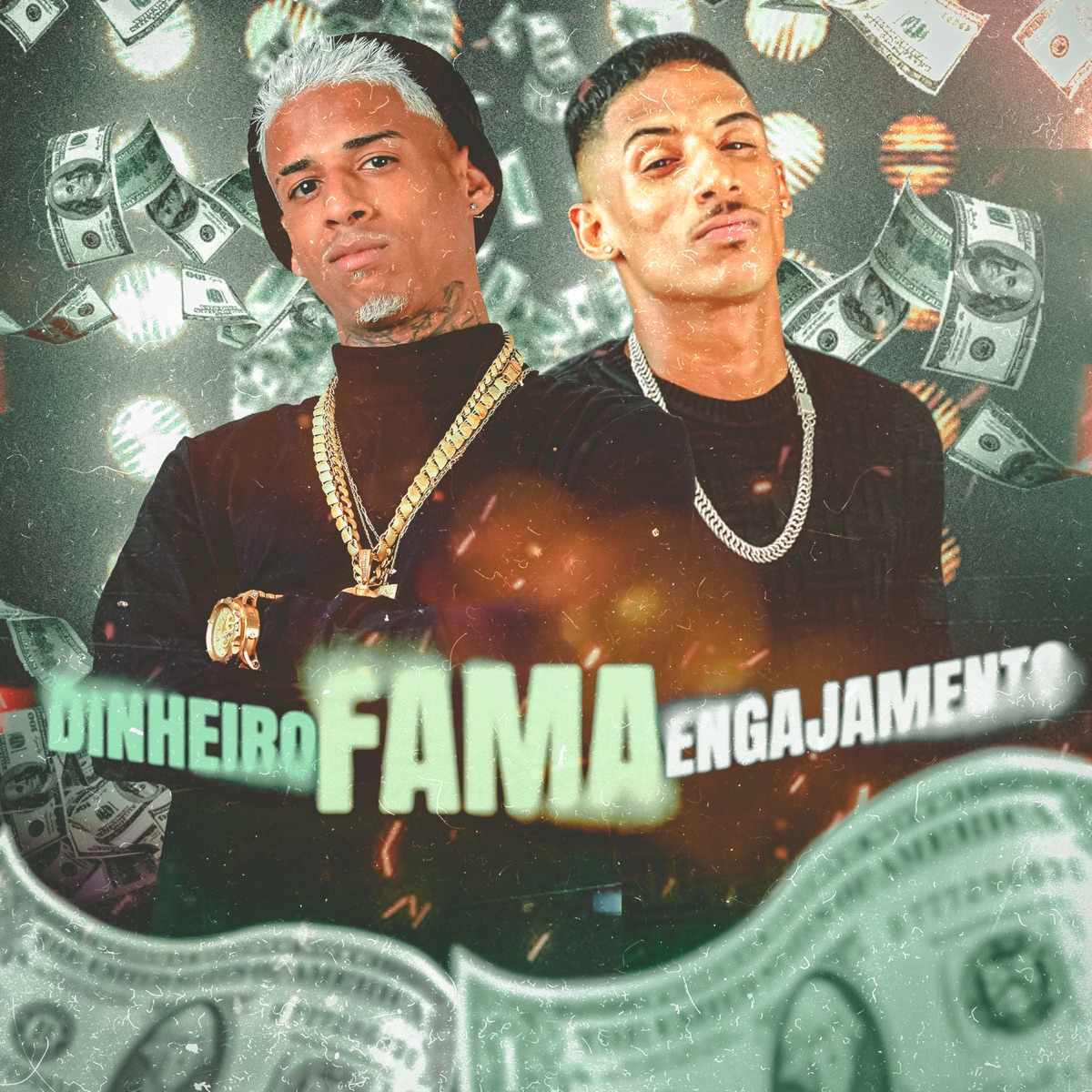 Dinheiro, Fama, Engajamento - Single by Mano truta & Mc Veloz album cover