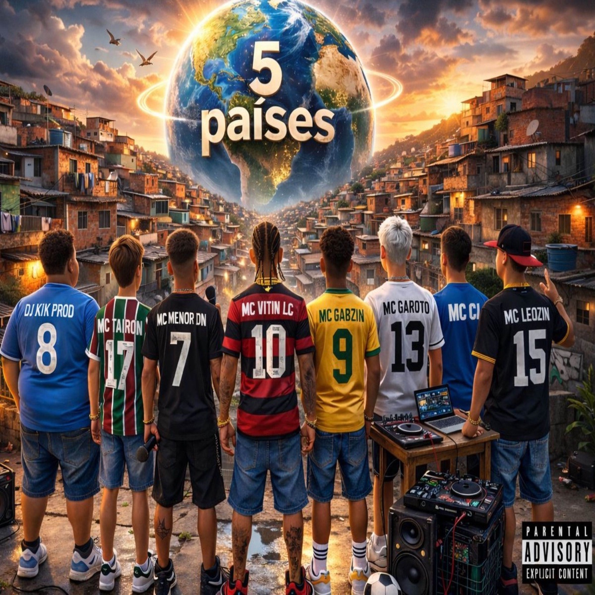 5 PAÍSES (feat. DJ KIK PROD, Mc Menor DN, MC Tairon & Mc Gabzin) - Single by MC Garoto, Mc Leozin, MC Vitin LC & MC CJ album cover