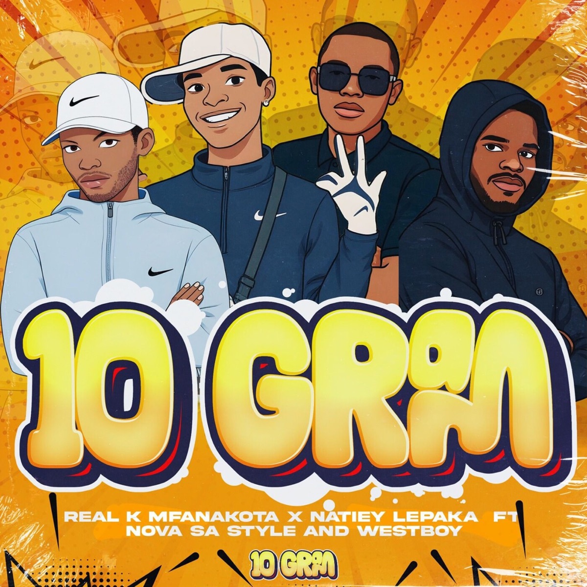 10 GRAM (feat. Nova sa style & WestBoy) - Single by REAL K MFANAKOTA & Natiey Lepaka album cover