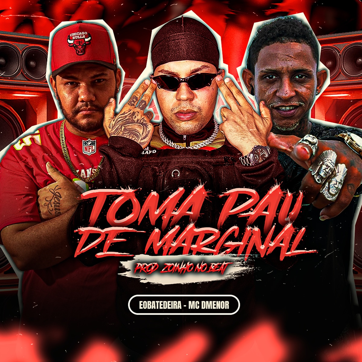 Toma Pau de Marginal - Single by Eobatedeira, MC DMENOR & Zoinho no Beat album cover
