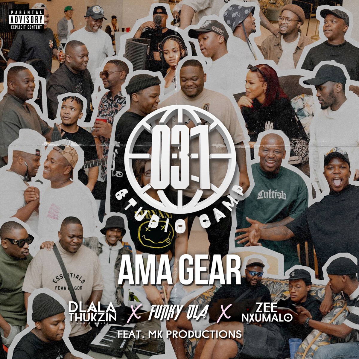 Ama Gear (Edit) [feat. MK Productions] - Single by Dlala Thukzin, Funky Qla & Zee Nxumalo album cover
