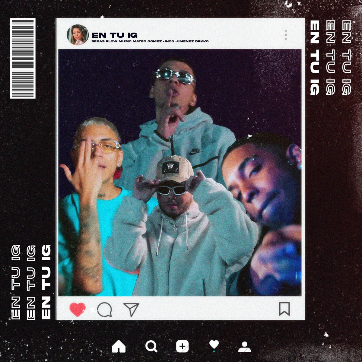 En Tu IG (feat. Jhon Jiménez) - Single by Drkko, Mateo Gomez & Sebas Flow Music album cover