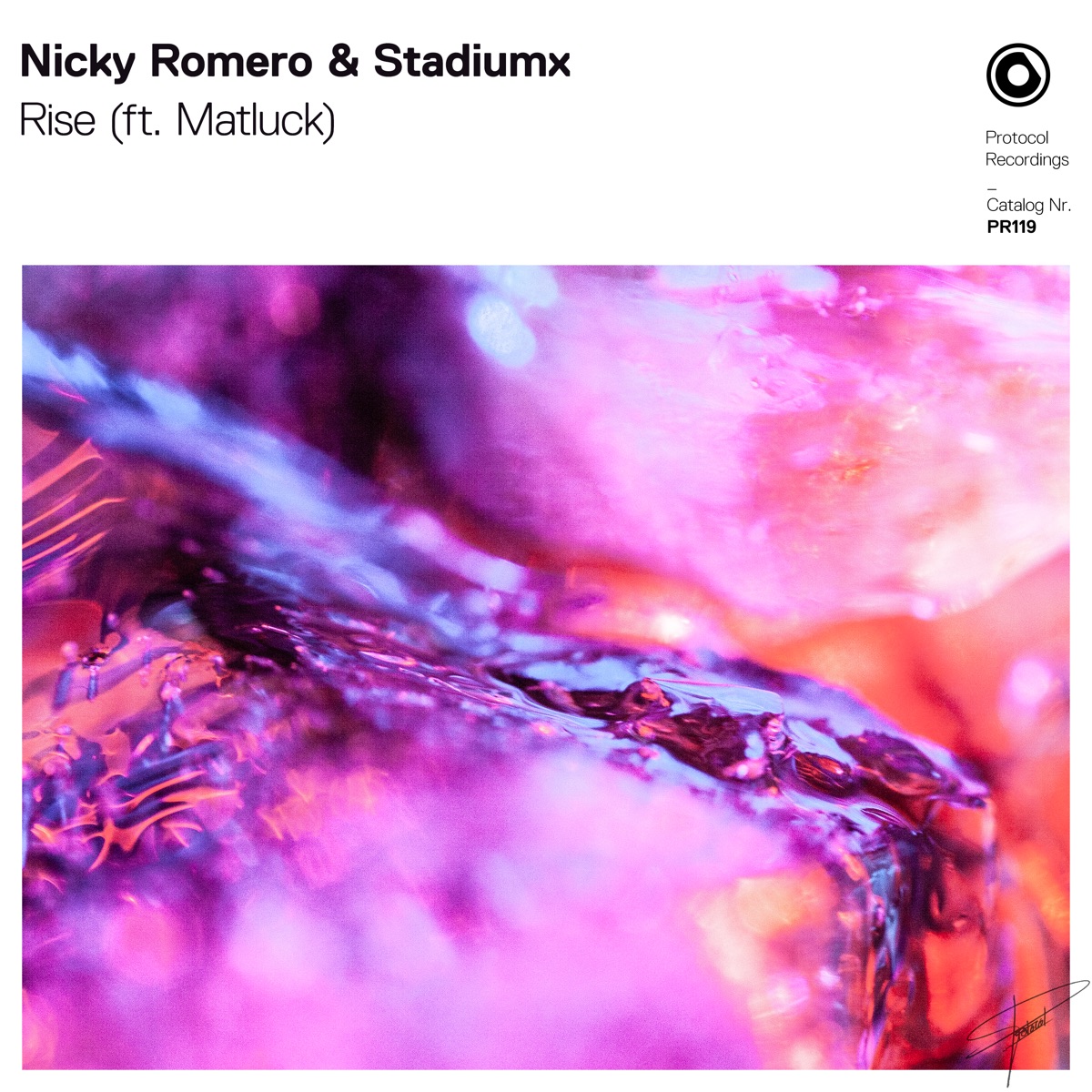 Rise (Ft. Matluck) - Single by Nicky Romero, StadiumX & Matluck album cover