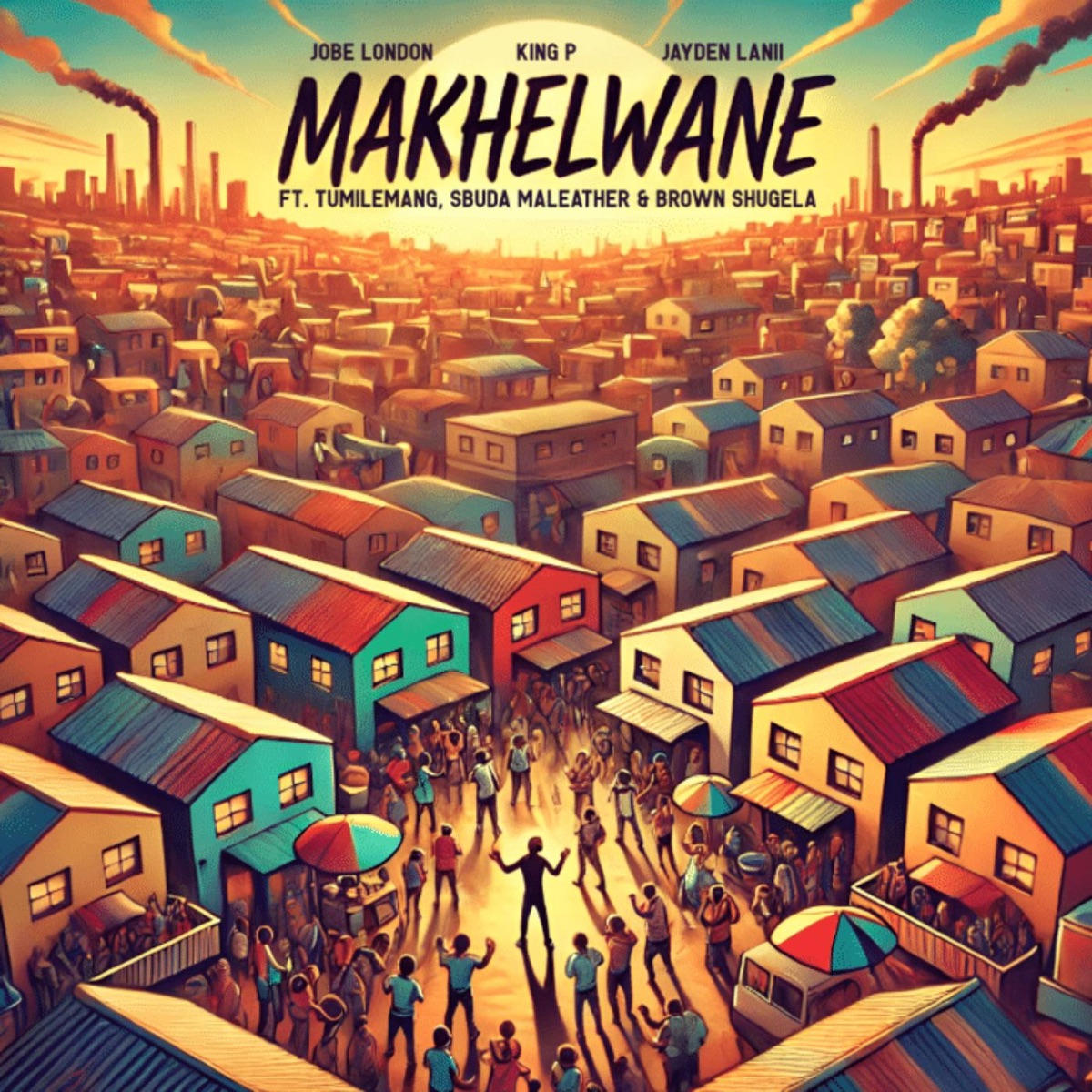 Makhelwane (feat. Tumilemang, Sbuda Maleather & Brown Shugela) - Single by Jobe London, King P & Jayden Lanii album cover