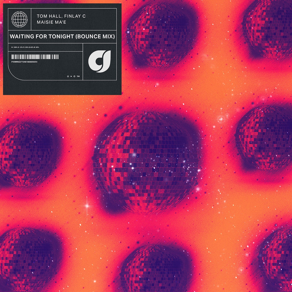 Waiting For Tonight  (Bounce Mix) - Single by Tom Hall, Finlay C & Maisie Ma'e album cover