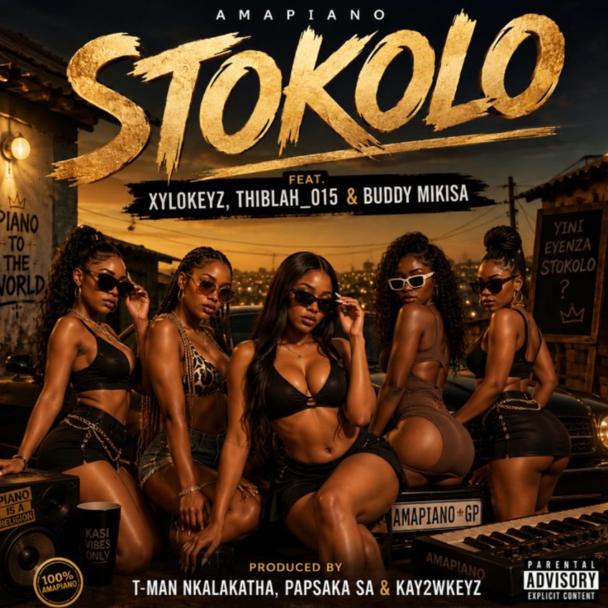 Stokolo (feat. Xylokeyz, Kay2wkeyz, Thiblah_015, Papsaka SA & Buddy Mikisa) - Single by T-MAN Nkalakatha album cover