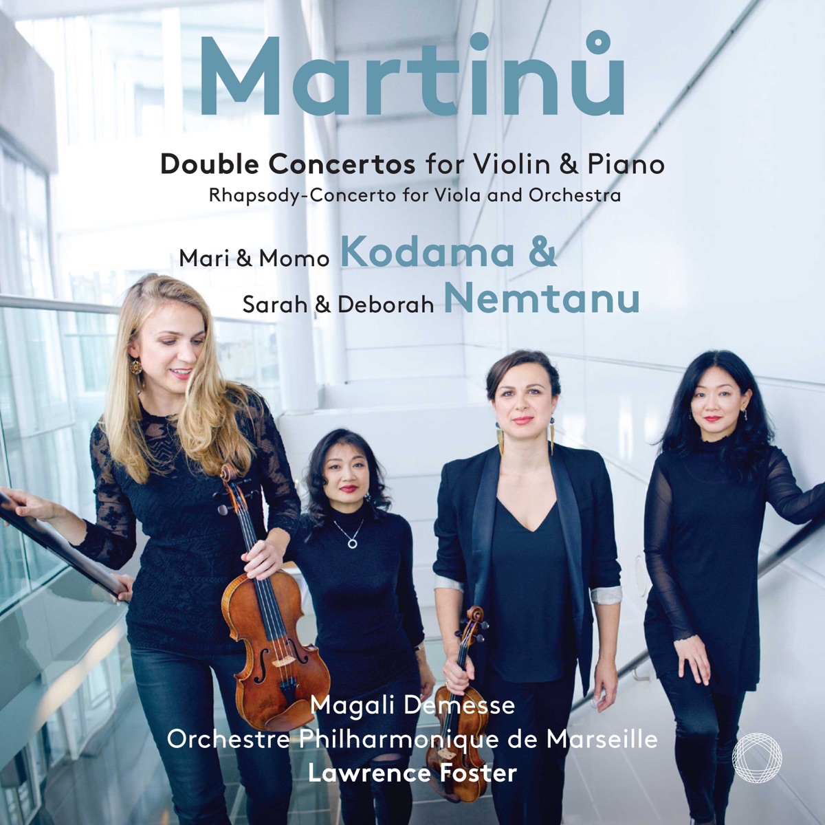 Martinů: Double Concertos by Lawrence Foster, Orchestre Philharmonique de Marseille, Mari Kodama, Momo Kodama, Sarah Nemtanu, Deborah Nemtanu & Magali Demesse album cover