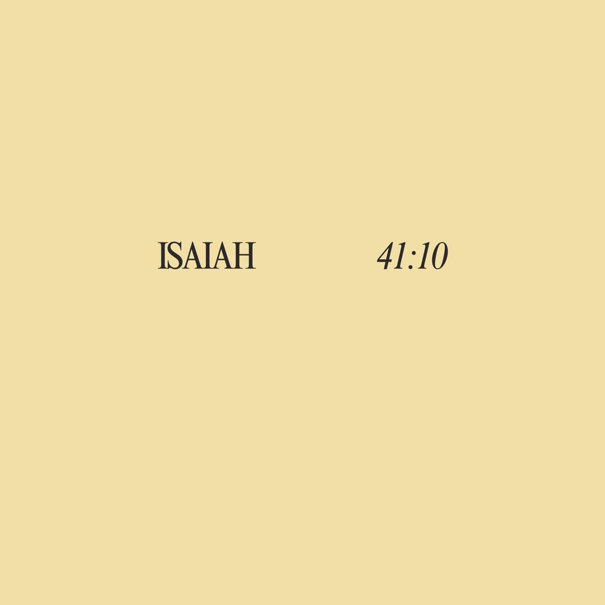 Isaiah 41:10 - Single by Segō album cover