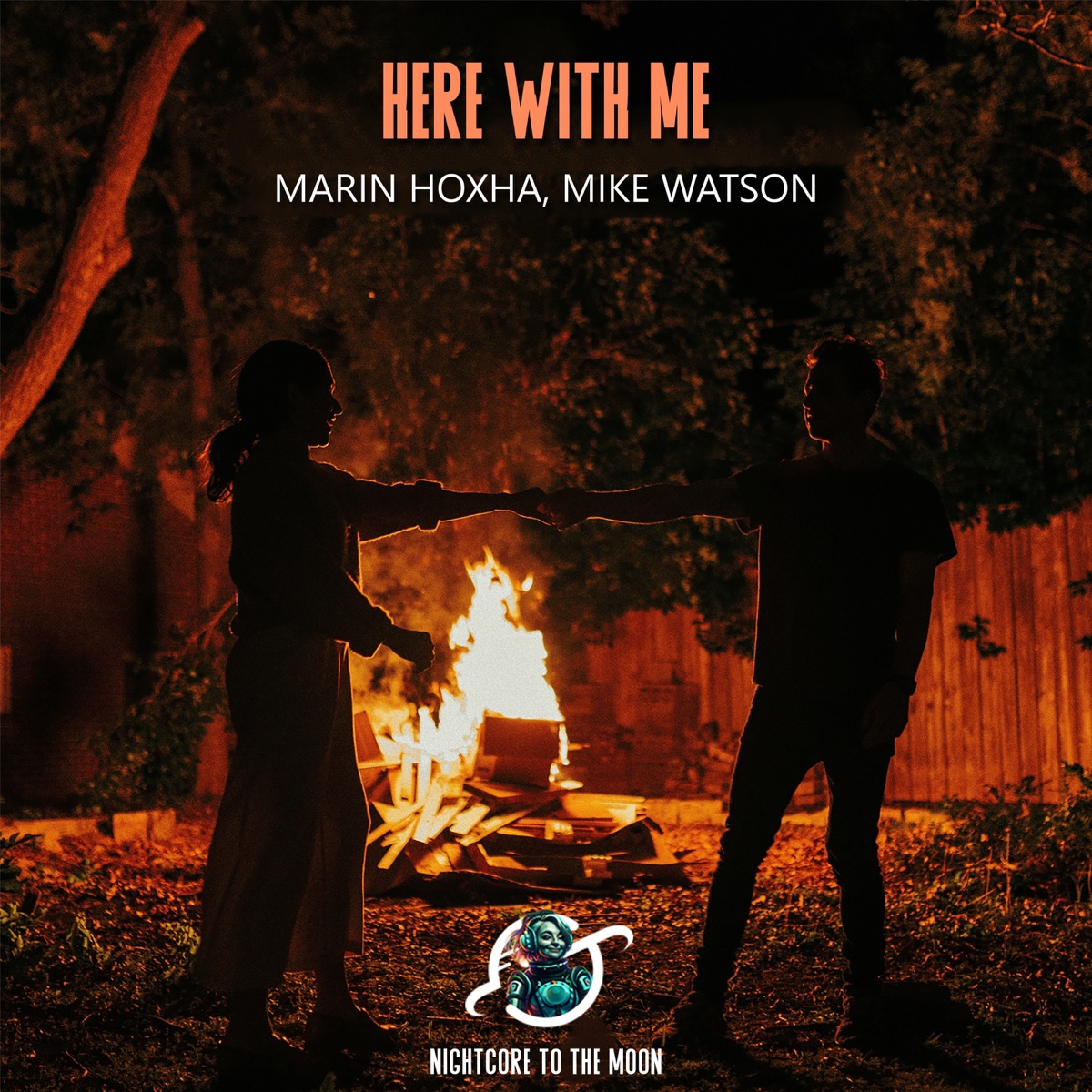 Here With Me (Nightcore) [feat. Marin Hoxha & Mike Watson] - Single by Nightcore To The Moon album cover