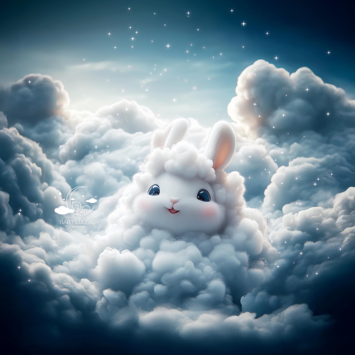 Dreamy Bunny Clouds by Baby Lullaby Academy album cover artwork