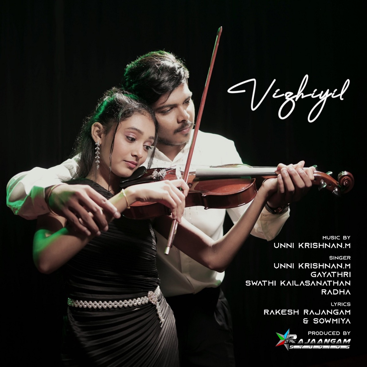 Vizhiyil - Single by Unni Krishnan. M, Gayathri & Swathy Kailasanathan album cover