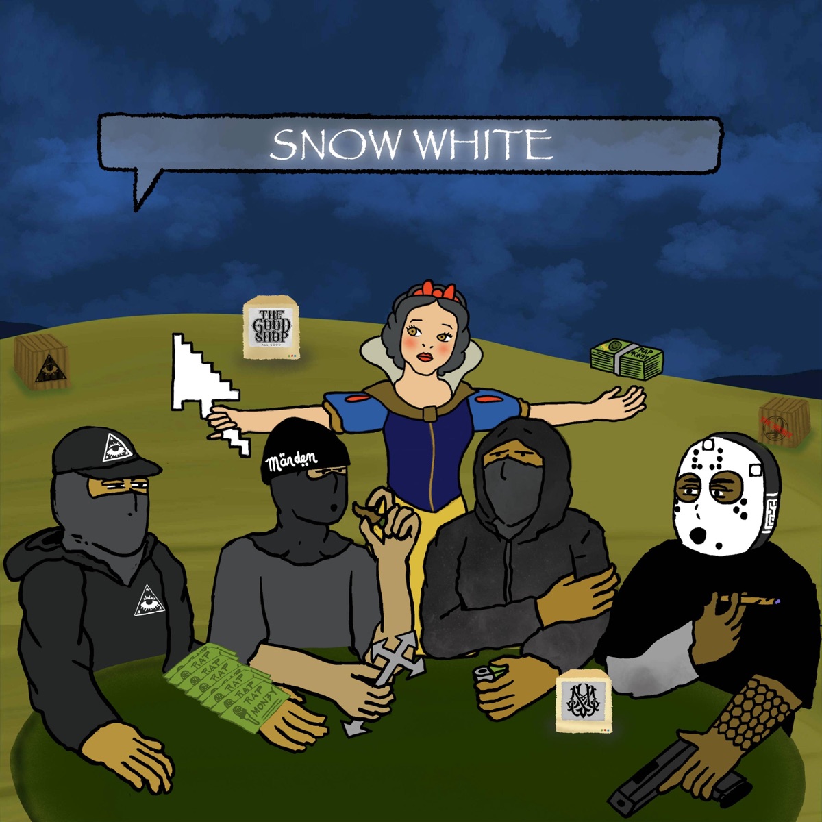 SNOW WHITE (feat. Bxby Thug, Blazɛ & Buddahbeads) - Single by EJAC Mula ETIVAC album cover
