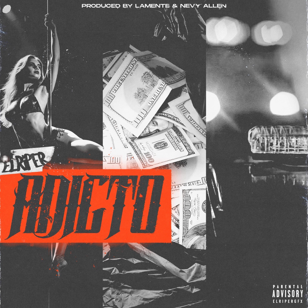 ADICTO (feat. ELRIPER & Nevy Allen) - Single by LAMENTE album cover