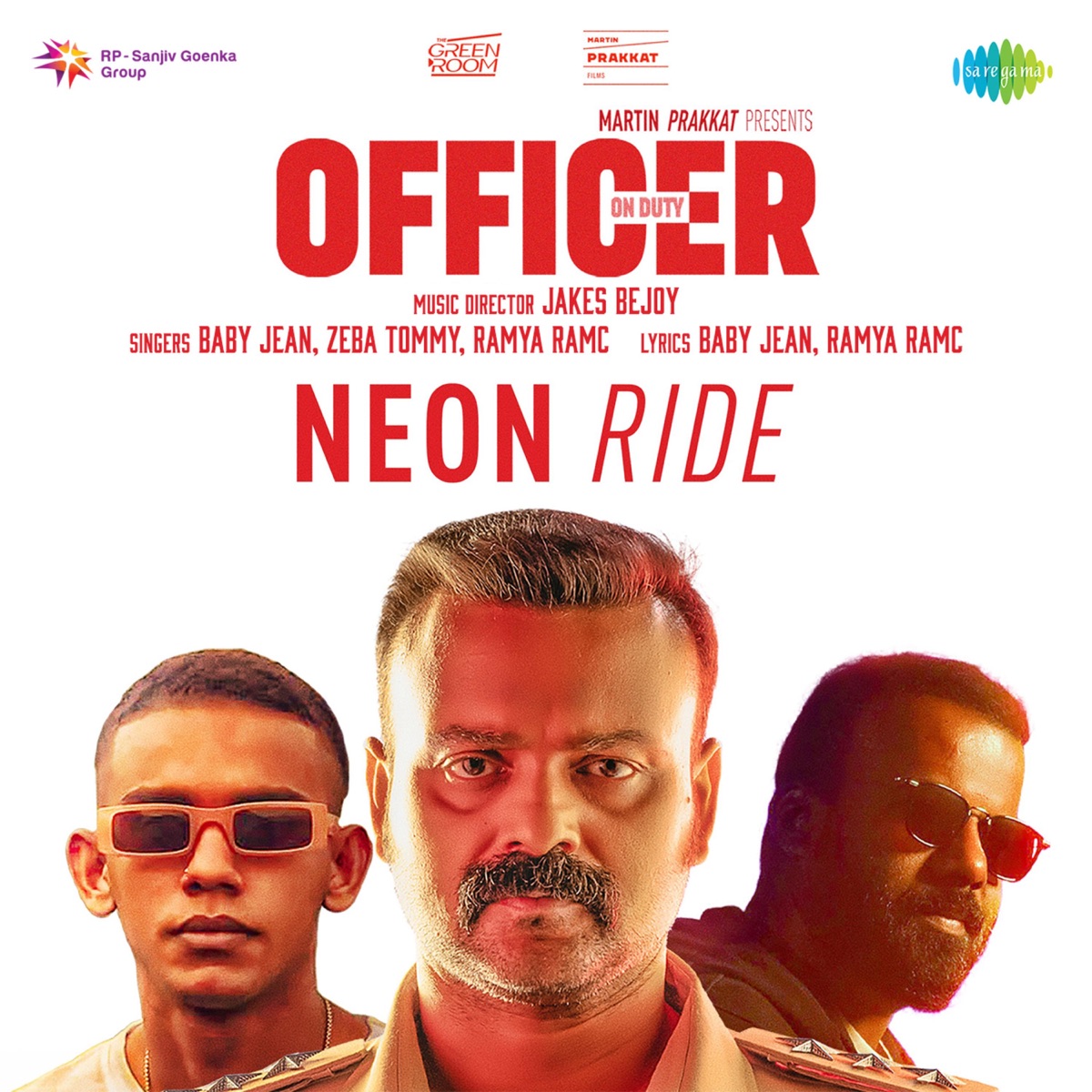 Neon Ride (From "Officer on Duty") - Single by Jakes Bejoy, BABY JEAN, Zeba Tommy & Ramya RamC album cover