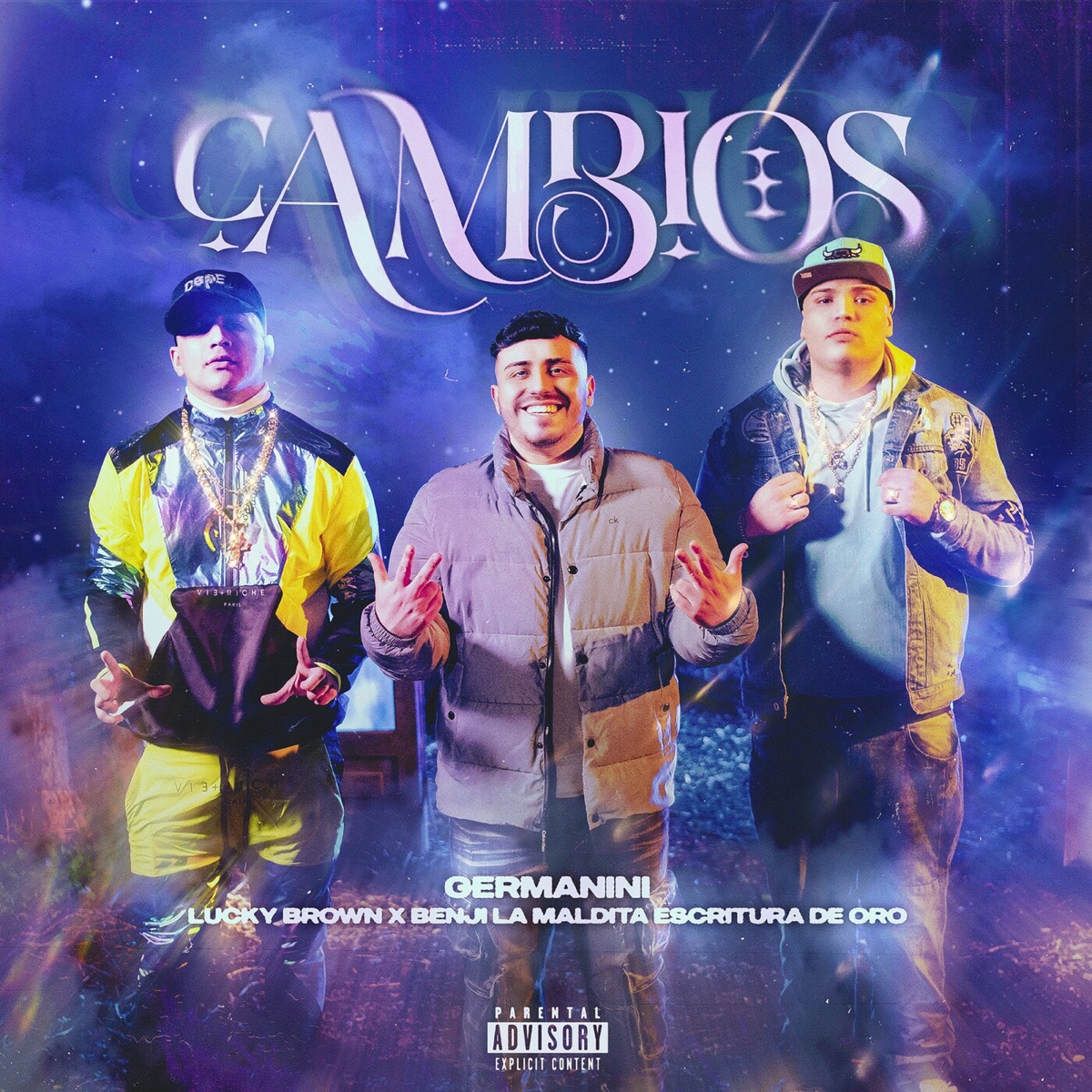 Cambios - Single by Germanini, Lucky Brown & BENJI LA MALDITA ESCRITURA DE ORO album cover
