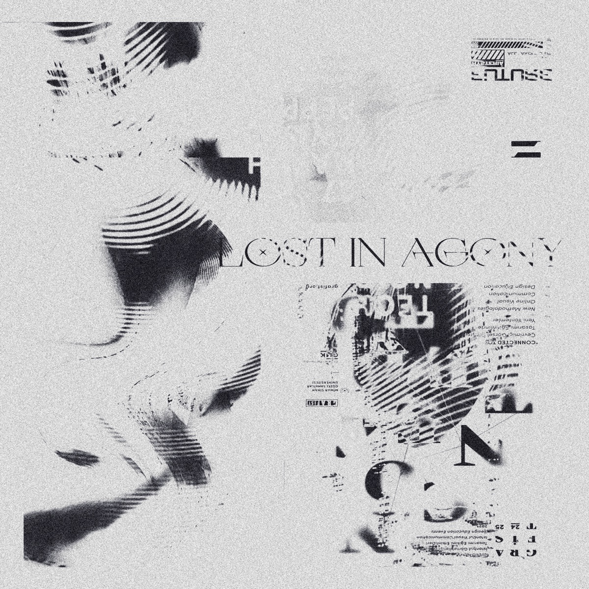 lost in agony - EP by hxrtly & whitenxght album cover