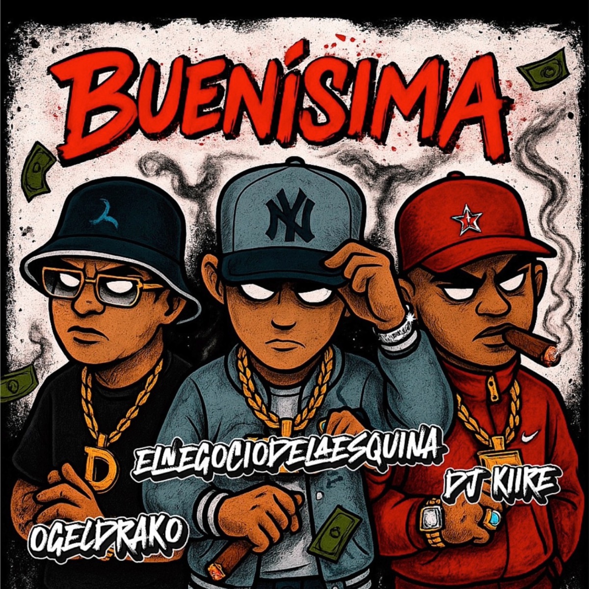 Buenisima (feat. Dj Kiire) - Single by ELNEGOCIODELAESQUINA & Og El Drako album cover
