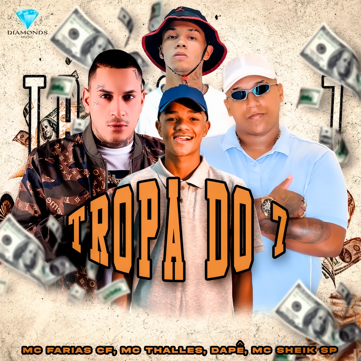 Tropa do 7 (feat. Lui-V & Mc Sheik SP) - Single by Mc Farias CF, MC Thalles & Dapê album cover