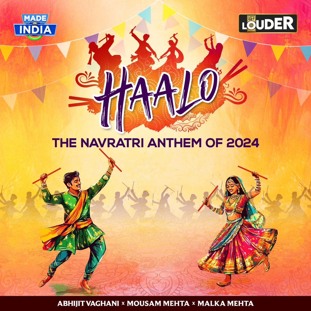 Haalo (From "Made in India") [The Navratri Anthem of 2024] - Single by Abhijit Vaghani, Mousam Mehta & Malka Mehta album cover