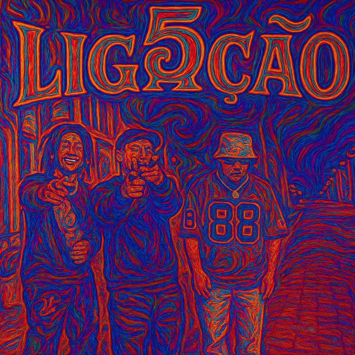 5 Ligação (feat. Hit House) - Single by Bijuuu, Muelzin Mc & Dexxx Mandreh album cover