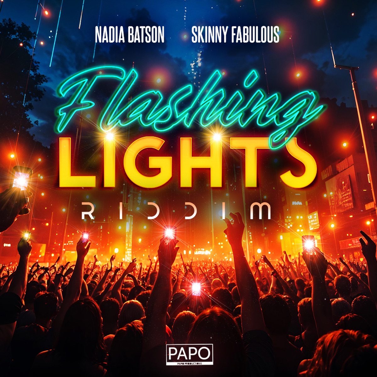 Flashing Lights Riddim - Single by Nadia Batson & Skinny Fabulous album cover